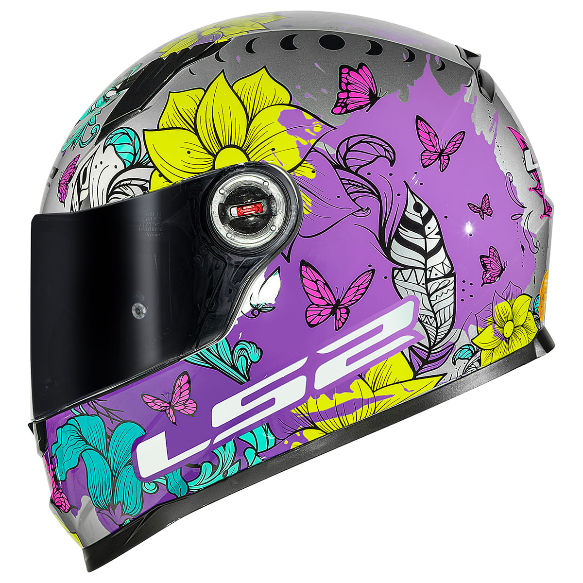 Capacete Original LS2 FF358 Dreamcatcher Prata Amarelo